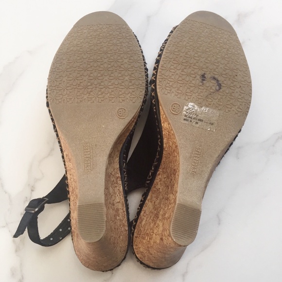 Seychelles Singapore black peep toe wedge sandals - Picture 6 of 6